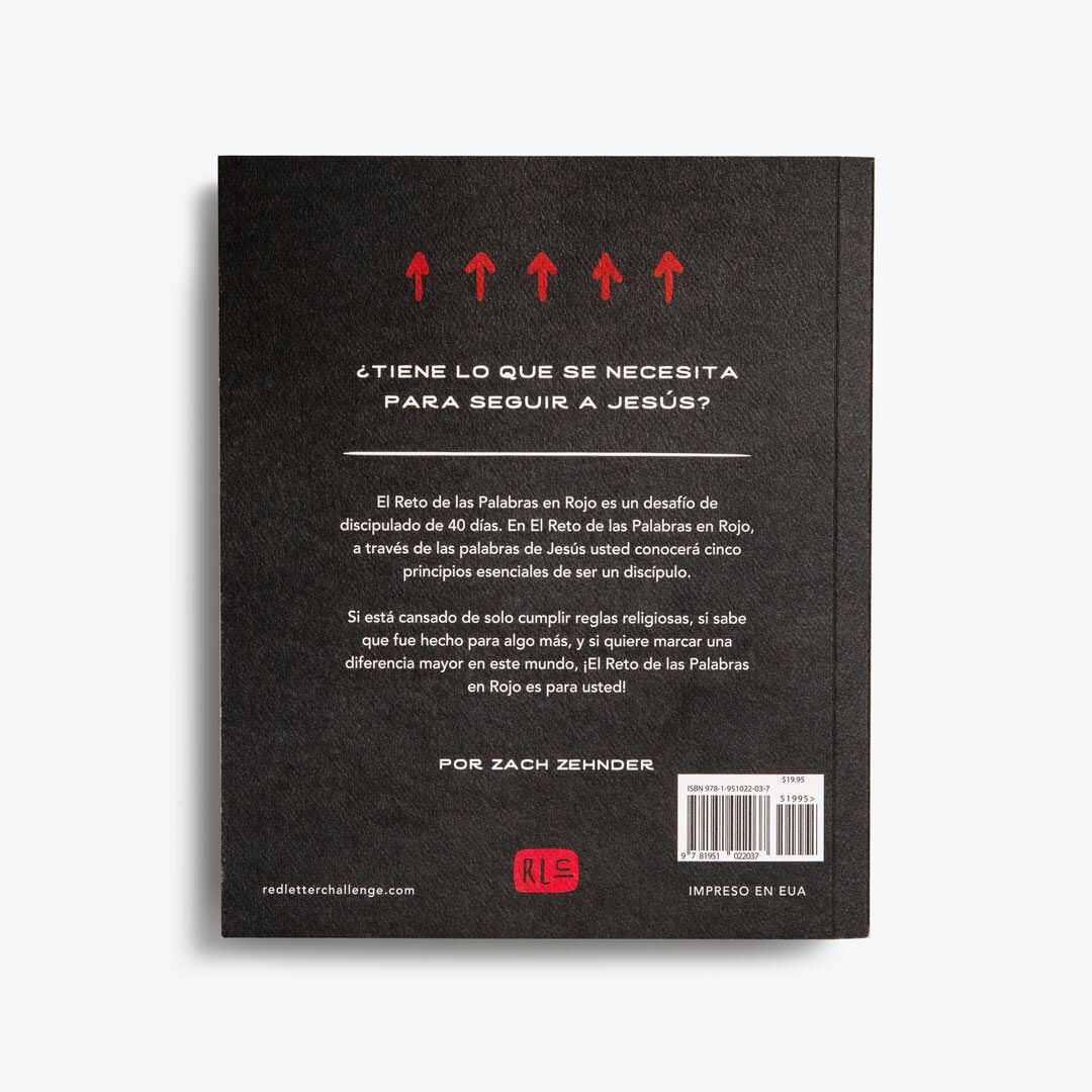Red Letter Challenge Spanish Book Back Cover